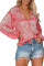 Red Saint Helena Printed Ruffle Blouse