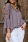 Purple Crochet Lace Button Top
