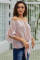 Off The Shoulder Vertical Stripes Blouse in Pink