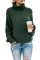 Green Turtleneck Balloon Long Sleeve Pullover Sweater