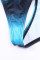 Blue Black Ombre Print Racerback Tankini Swimsuit