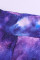 Purple Galaxy Print Booty Yoga Shorts