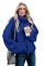 Blue Cuddle Weather Cable Knit Handmade Turtleneck Sweater