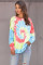 Sky Blue Ombre Tie Dye Loose Leisure Sweatshirt