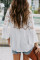 White Crochet Lace Button Top