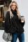 Black Cuddle Weather Cable Knit Handmade Turtleneck Sweater