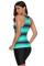 Green Black Ombre Print Racerback Tankini Swimsuit