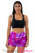 Multicolor Tie-dye Print Booty Yoga Shorts