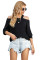 Black Cool Breeze Cotton Cold Shoulder Sweater