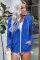 Blue Zip-up Hoodie Jacket