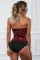 Red Leopard Printing Compression Double Strap Neoprene Waist Trainer