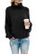 Black Turtleneck Balloon Long Sleeve Pullover Sweater