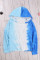 Blue Colorblock The Sun Cotton Blend Tie Dye Hoodie