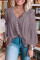 Purple Crochet Lace Button Top