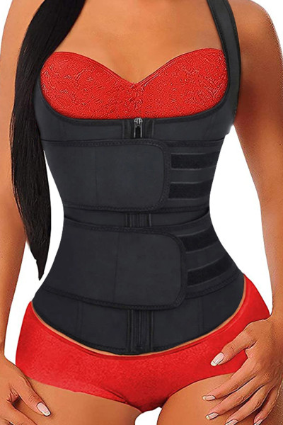 Black Latex Underbust Sport Girdle Waist Trainer