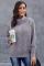 Gray Chunky Turtleneck Sweater