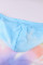 Sky Blue Colorblock The Sun Cotton Blend Tie Dye Hoodie