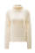 Beige Turtleneck Balloon Long Sleeve Pullover Sweater