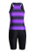 Purple Black Ombre Print Racerback Tankini Swimsuit