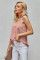Pink Spaghetti Strap Buttoned Tank Top