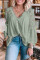 Green Crochet Lace Button Top