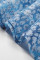 Sky Blue Saint Helena Printed Ruffle Blouse