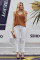 Orange Spaghetti Strap Buttoned Tank Top