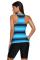Blue Black Ombre Print Racerback Tankini Swimsuit