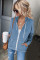Sky Blue Zip-up Hoodie Jacket