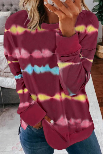 Rosy Tie Dye Printed Sweatshirt
