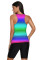 Blue Ombre Print Racerback Tankini Swimsuit