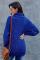 Blue Chunky Turtleneck Sweater