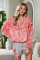 Red Saint Helena Printed Ruffle Blouse