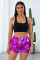 Multicolor Tie-dye Print Booty Yoga Shorts