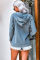 Sky Blue Zip-up Hoodie Jacket