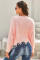 Pink Tainted Love Cotton Distressed Sweater