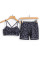 Charcoal Leopard Print Sports Bra Shorts Set