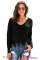 Black Tainted Love Cotton Distressed Sweater