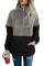 Gray Taupe Zip Neck Oversize Fluffy Fleece Pullover