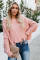 Pink Tainted Love Cotton Distressed Sweater