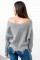 Gray Tainted Love Cotton Distressed Sweater