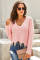 Pink Tainted Love Cotton Distressed Sweater