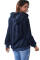 Navy Warm Furry Pullover Hoodie