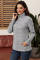Gray Quarter Zip Pullover Sweatshirt