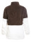 Brown White Zip Neck Oversize Fluffy Fleece Pullover