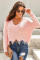 Pink Tainted Love Cotton Distressed Sweater