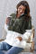 Atrovirens White Zip Neck Oversize Fluffy Fleece Pullover