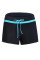 Blue Trim Black Women Swim Boardshort