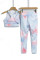 Tie-dye Print Sport Bra Pants Set