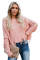 Pink Tainted Love Cotton Distressed Sweater